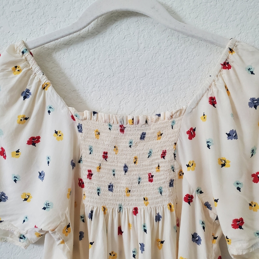 Madewell Floral Boho Cottagecore Viscose Seamed Button Down Shirt XS - Picture 13 of 16